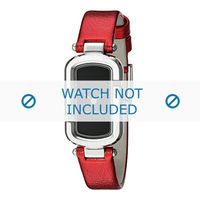 Horlogeband Marc by Marc Jacobs MJ1499 Leder Rood 12mm