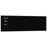 vidaXL Magneetbord voor aan de wand 100x30 cm gehard glas zwart - thumbnail