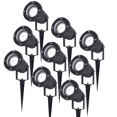 Set van 9 LED prikspots - 4 Watt 345 Lumen - Dimbaar - Kantelbaar - 6500K daglicht wit - GU10 - IP64 Waterdicht - Zwart - Tuinspots