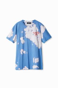 T-shirt met korte mouw en surrealistische print - BLUE - S