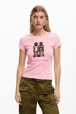 T-shirt met korte mouwen met print - RED - S