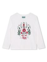 Kenzo Kids t-shirt fleurie à manches longues - Blanc - thumbnail