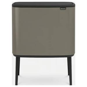 brabantia Bo Touch Bin 316142 Afvalbak 34 l Staal (l x b x h) 312 x 540 x 680 mm Platinum/Black 1 stuk(s)