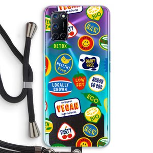 Fruitsticker: Oppo A72 Transparant Hoesje met koord