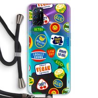 Fruitsticker: Oppo A72 Transparant Hoesje met koord