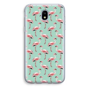 Flamingoprint groen: Samsung Galaxy J5 (2017) Transparant Hoesje