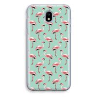 Flamingoprint groen: Samsung Galaxy J5 (2017) Transparant Hoesje Flamingoprint groen: Samsung Galaxy J5 (2017) Transparant Hoesje