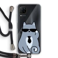 Cool cat: Huawei P40 Lite Transparant Hoesje met koord