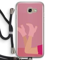 Pink boots: Samsung Galaxy A5 (2017) Transparant Hoesje met koord