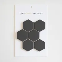 The Mosaic Factory London Mozaiek Tegel Hexagon - Zwart Porselein Ongeglazuurd, R11 281x325 mm
