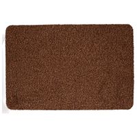 Anti slip deurmat/schoonloopmat pvc bruin extra absorberend 60 x 40 cm voor binnen - thumbnail