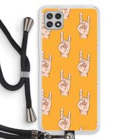 Rock: Samsung Galaxy A22 4G Transparant Hoesje met koord