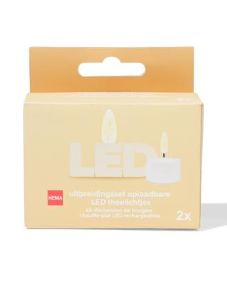 HEMA Uitbreidingsset Oplaadbare Led Theelichtjes - 2 Stuks (wit)