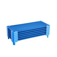 VEVOR Stapelbaar Kinderbed Slaapbed Blauw 6-delig 130x57x15cm kinderligstoel