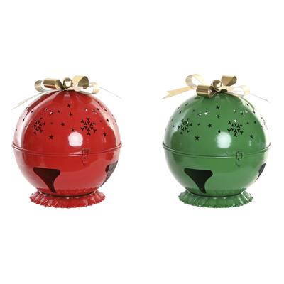 Kerstversiering Home ESPRIT Rood Groen Gouden 31,5 X 31,5 X 35,5 CM (2 Stuks)