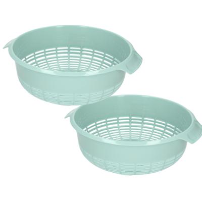Plasticforte Vergiet - 2x - kunststof - mintgroen - 29 x 9 cm - keukenvergiet