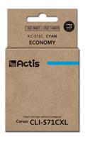 Actis KC-571C-inkt (Canon CLI-571C-vervanger; standaard; 12 ml; blauw) Actis KC-571C-inkt (Canon CLI-571C-vervanger; standaard; 12 ml; blauw)