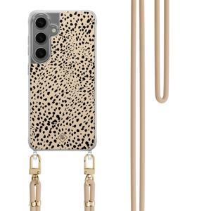Samsung Galaxy S24 Plus hoesje met beige koord - Spot on