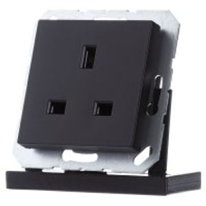 A 3521 SWM  - Socket outlet british standard black A 3521 SWM