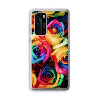Neon bloemen: Huawei P40 Transparant Hoesje