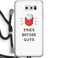 Fries before guys: LG V30 Transparant Hoesje met koord