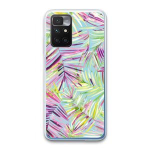 Tropical Palms Blue: Xiaomi Redmi 10 Transparant Hoesje