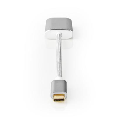 Nedis cctb64680al02 usb-adapter usb 3.2 gen 1 usb type-c™ male hdmi™ connector 0.20 m rond verguld gebreid / nylon zilver cover window box