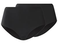 esmara Set van 2 dames corrigerende onderbroeken (Zwart, L (44/46))