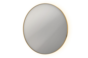 INK SP17 ronde spiegel voorzien van dimbare LED-verlichting, verwarming en colour-changing ø 120 cm, mat goud