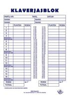 Haza Witbaard klaverjasblok, 50 vellen