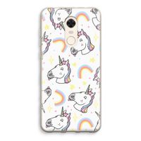 Rainbow Unicorn: Xiaomi Redmi 5 Transparant Hoesje