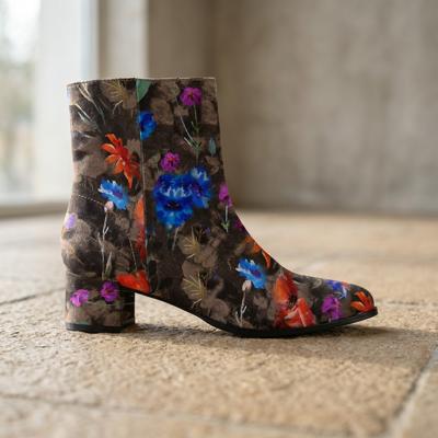 Grey Velour Flora Lady Boot Lureaux - Handgemaakte Nette Schoenen Voor Heren