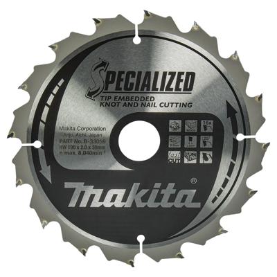 Makita Cirkelzaagblad voor Hout | Specialized | Ø 190mm Asgat 30mm 16T - B-33059