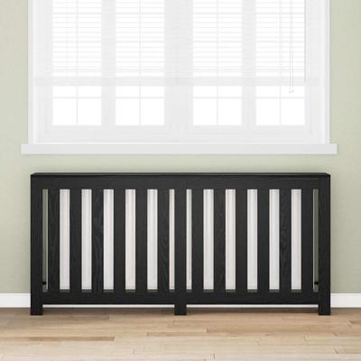 Radiatorafdekking Zwart Eiken 175 x 20 x 82 cm