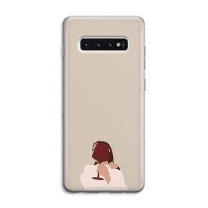 I drink wine: Samsung Galaxy S10 4G Transparant Hoesje