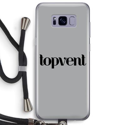 Topvent Grijs Zwart: Samsung Galaxy S8 Plus Transparant Hoesje met koord