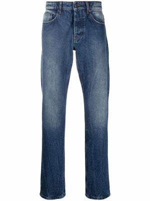 AMI Paris jean slim à taille mi-haute - Bleu