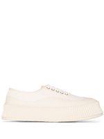 Jil Sander baskets à lacets - Blanc