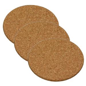 Cosy & Trendy Pannenonderzetters - 3x stuks - rond - kurk - 20 cm