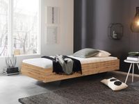 Bed IXANA 90x200 cm artisan eik zonder hoofdeinde met matras met lattenbodem - thumbnail