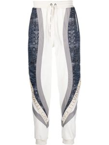 Roberto Cavalli pantalon de jogging imprimé à bande logo - Blanc