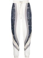 Roberto Cavalli pantalon de jogging imprimé à bande logo - Blanc