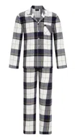 Ringella flanellen heren pyjama - Grey Square - thumbnail