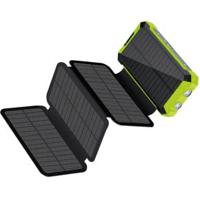 RealPower PB-20000 Solar 20000 mAh Draadloos opladen Zwart, Groen