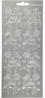 Creotime foliestickers rendier 1 stickervel zilver - thumbnail