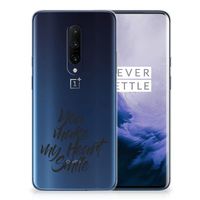 OnePlus 7 Pro Siliconen hoesje met naam Heart Smile