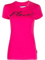 Philipp Plein t-shirt à logo strassé - Rose