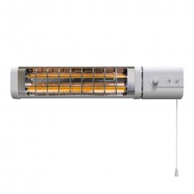 Elektrische Badkamerstraalkachel 600/1200W 2 standen met trekschakelaar aan uit infrared 125