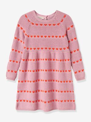 DASO jurk voor meisjes MARMAR COPENHAGEN, merinowol roze (poederkleur)