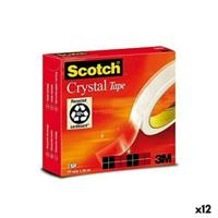 Plakband Scotch Crystal Transparant 19 mm x 66 m (12 Stuks)